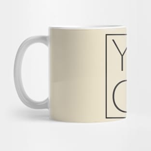 Simple Yoga Square Black Mug